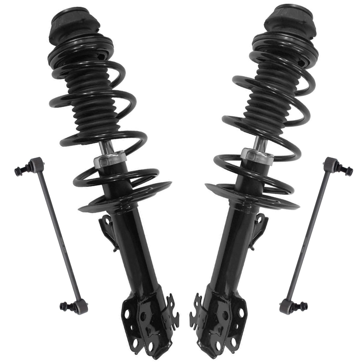 Detroit Axle - Front Struts Sway Bars for 2011 2012 2013 2014 Scion xD, 2 | Complete Struts with Coil Spring Assembly 2 Sway Bar End Links Replacement