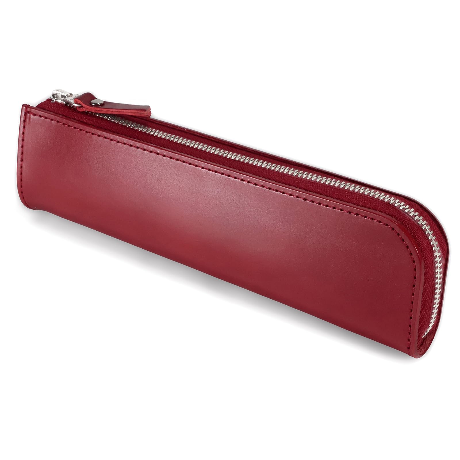 Himeji Tanned Leather Pen Case, Red