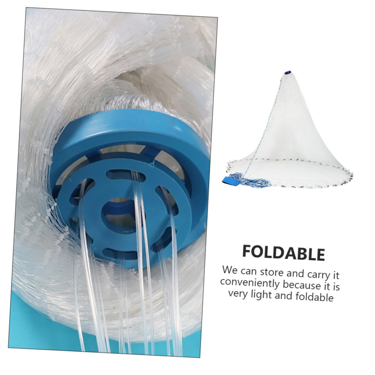 WOONEKY Red de Pesca Manual sin Anillas para Peces de Cebo, Cuerda Resistente y Material de Plástico, Alta Fiabilidad y Prevención de Escape en Actividades al Aire Libre