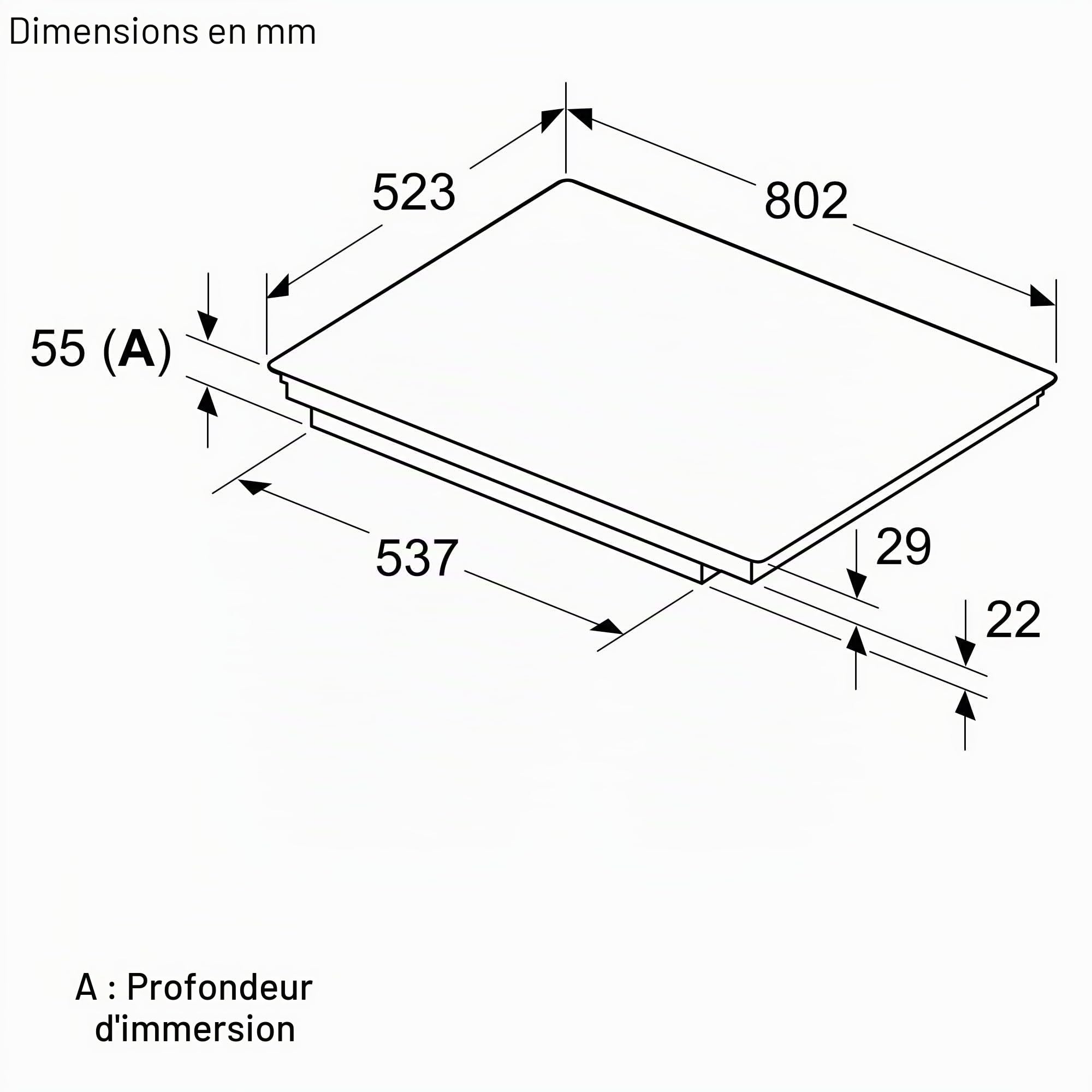 Bosch PVS845HB1E Série 6 Plaque de cuisson intelligente à induction, autonome, 80 cm de large, combinaison, deux zones de cuisson, zone de cuisson à induction de 28 cm, cadre périphérique, commande de