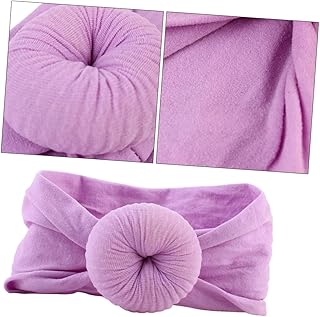 ibasenice Faixas De Cabeça De Algodão Lenço De Cabeça Faixas De Cabeça De Bebê Acessórios De Cabelo Faixas De Cabeça De Bebê Meias Manuais Para Crianças Lavanda Acessórios De Cabelo Para