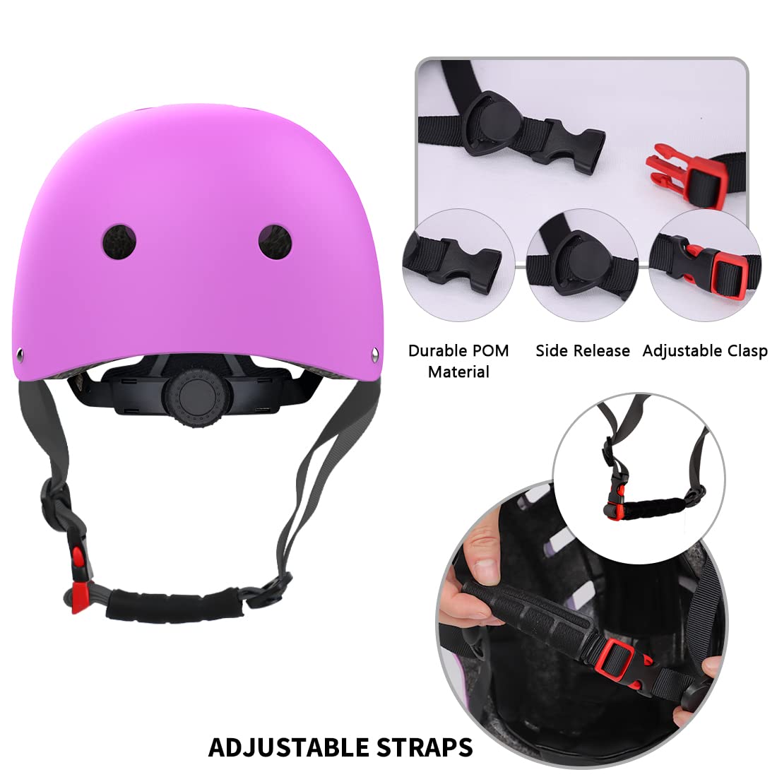 LANOVAGEAR Set De Protection Enfant 2-8 Ans – Genouillères, Coudières, Protège-poignets Réglables, Coque PP, 9 Couleurs