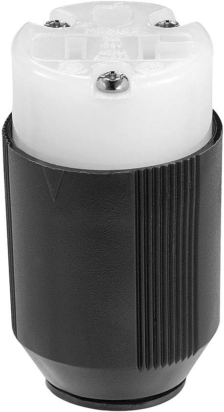 Eaton5369N 20 Amp 120V Autogrip Connector, Black/White