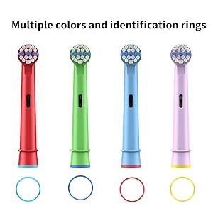 8pcs Kids Replacement Heads Compatible with Braun Oral B Kids Electric Toothbrush, Ultra Soft Bristles