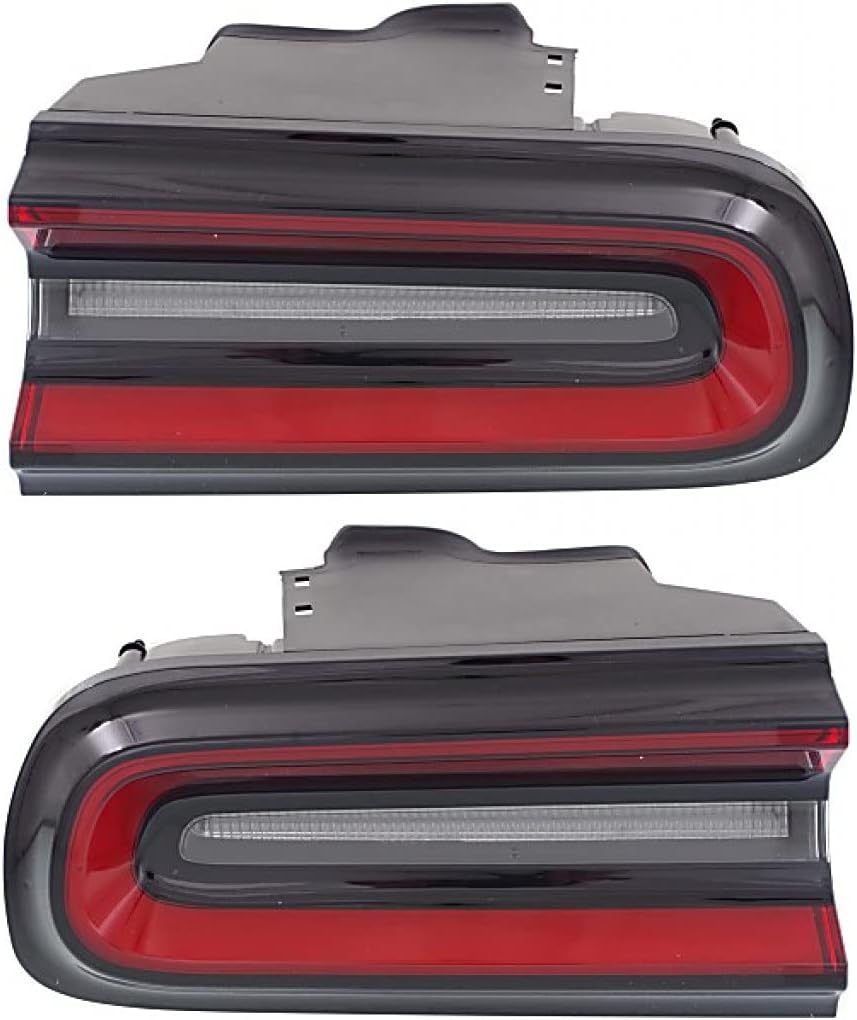 KarParts360 For Dodge Challenger Tail Light Assembly 2015 2016 2017 2018 Driver and Passenger Side LED w/Bulbs CAPA Certified Replaces CH2800207 | CH2801207