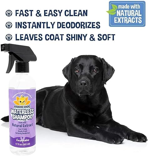 Vista 5 de Bodhi Dog Champú sin agua, champú seco natural para perros y gatos, neutraliza el olor de las mascotas, no requiere enjuague, hecho de extractos