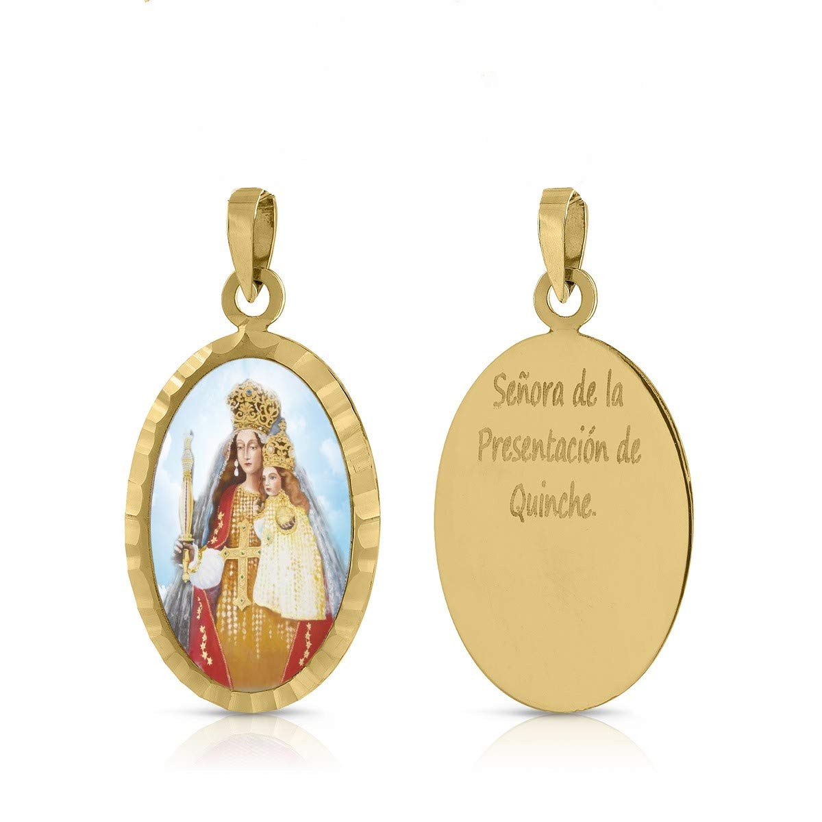 Medalla colgante Oro de Ley. Niña/Mujer. Virgen Sra.de la Presentación. Medida 12x18 mm. Sin Cadena. (1-4930)