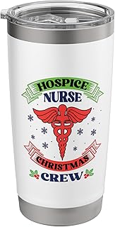 Hospice CNA Women Christmas Hospice Nurse Stainless Steel Insulated Tumbler