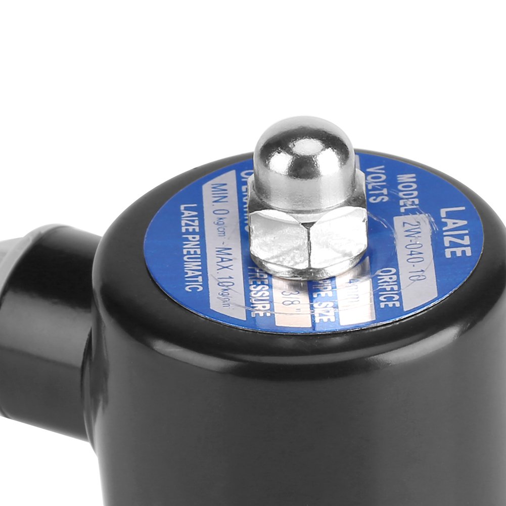 220V DN10 3/8" Electrovanne Normalement Fermée Valve Électrique Électromagnétique en Alliage de Zinc pour le de gaz d'air d'huile d'eau