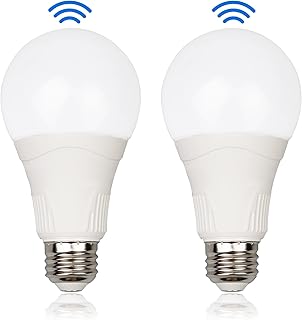 GREENIC Radar Motion Sensor Light Bulbs, 3000K Warm White 15W (100W Equivalent) E26 A21 Upgraded Motion Activated Dusk to Dawn LED Bulbs for Outdoor, Porch, Garage, Driveway, Patio, Stairs