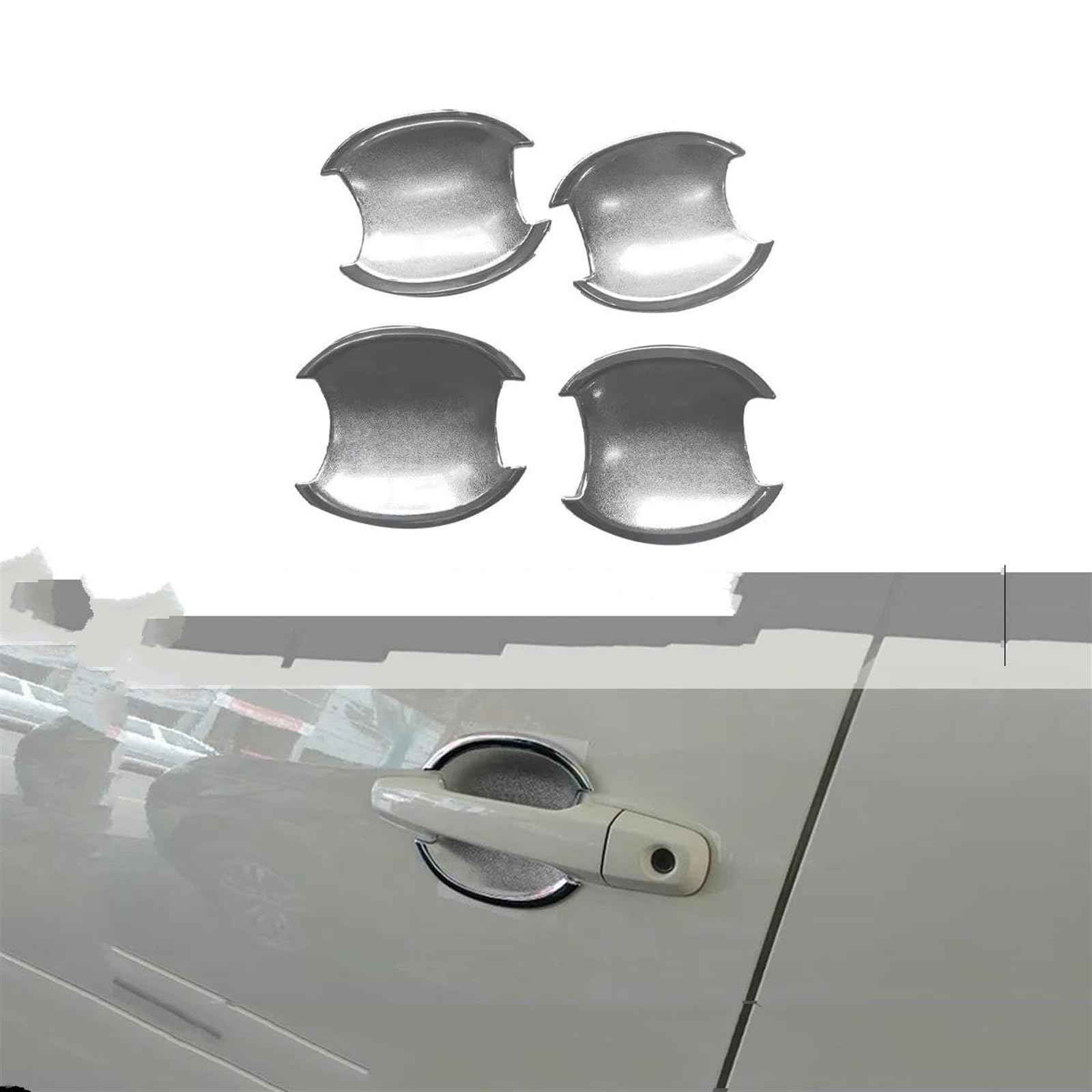 HJKDSZ Car Door Handle Cap Decorative Outer Cover Shell for Mitsubishi for Pajero Sport 2012-2014