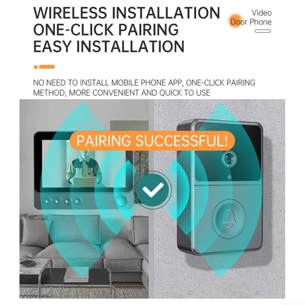 Sonnette vidéo Wi-Fi avec caméra 4,3 pouces IPS écran