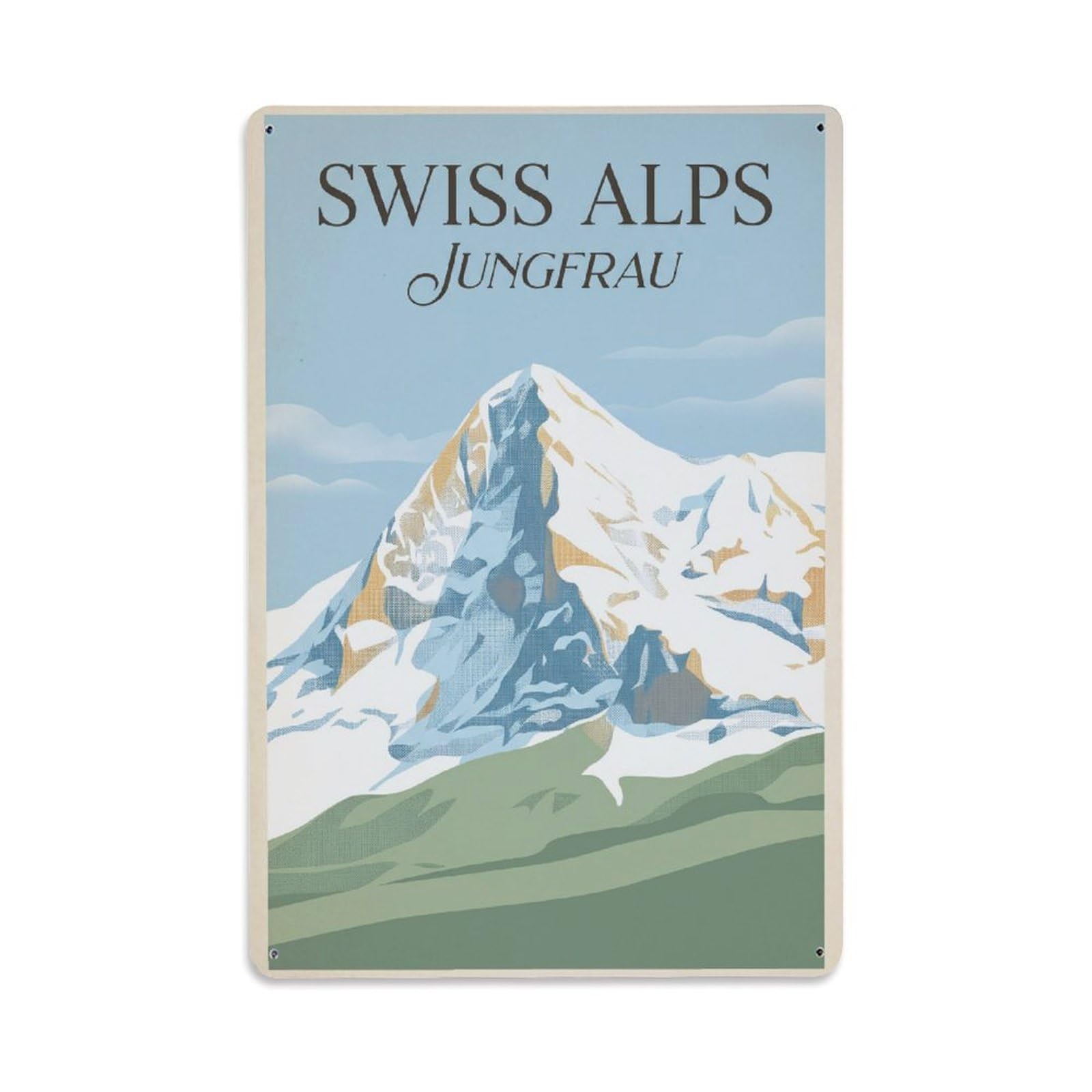 Gead 8X12inch Style Vintage Travel Switzerland Alpine Summit Metal Tin Sign