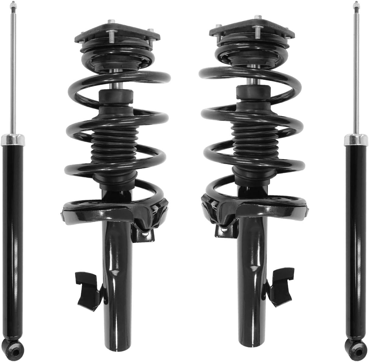 COMPLETESTRUTS - Front Complete Strut Assemblies with Coil Springs and Rear Shock Absorbers Replacement for 2006-2013 Volvo C70 - Set of 4