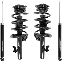 COMPLETESTRUTS - Front Complete Strut Assemblies with Coil Springs and Rear Shock Absorbers Replacement for 2006-2013 Volvo C70 - Set of 4