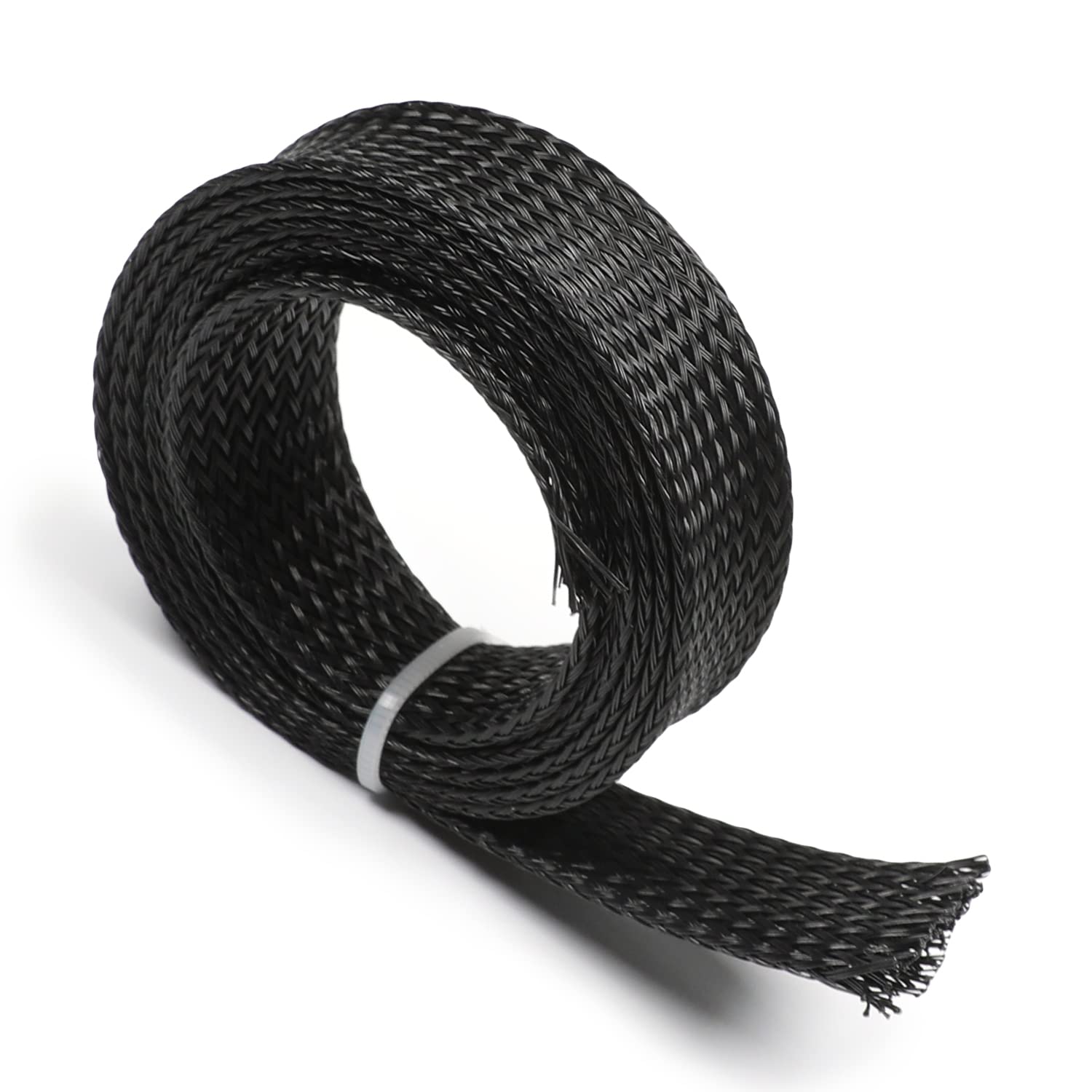 Guaina Intrecciata Per Cavi ETPOARS - PET, Diametro 6mm, Lunghezza 10m, Nera, Espandibile