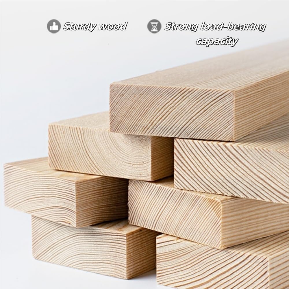 Garden Bridge with Rope Handrails, Straight Wooden Walkways for Yards, Wooden Bridge with Carbonized Surface