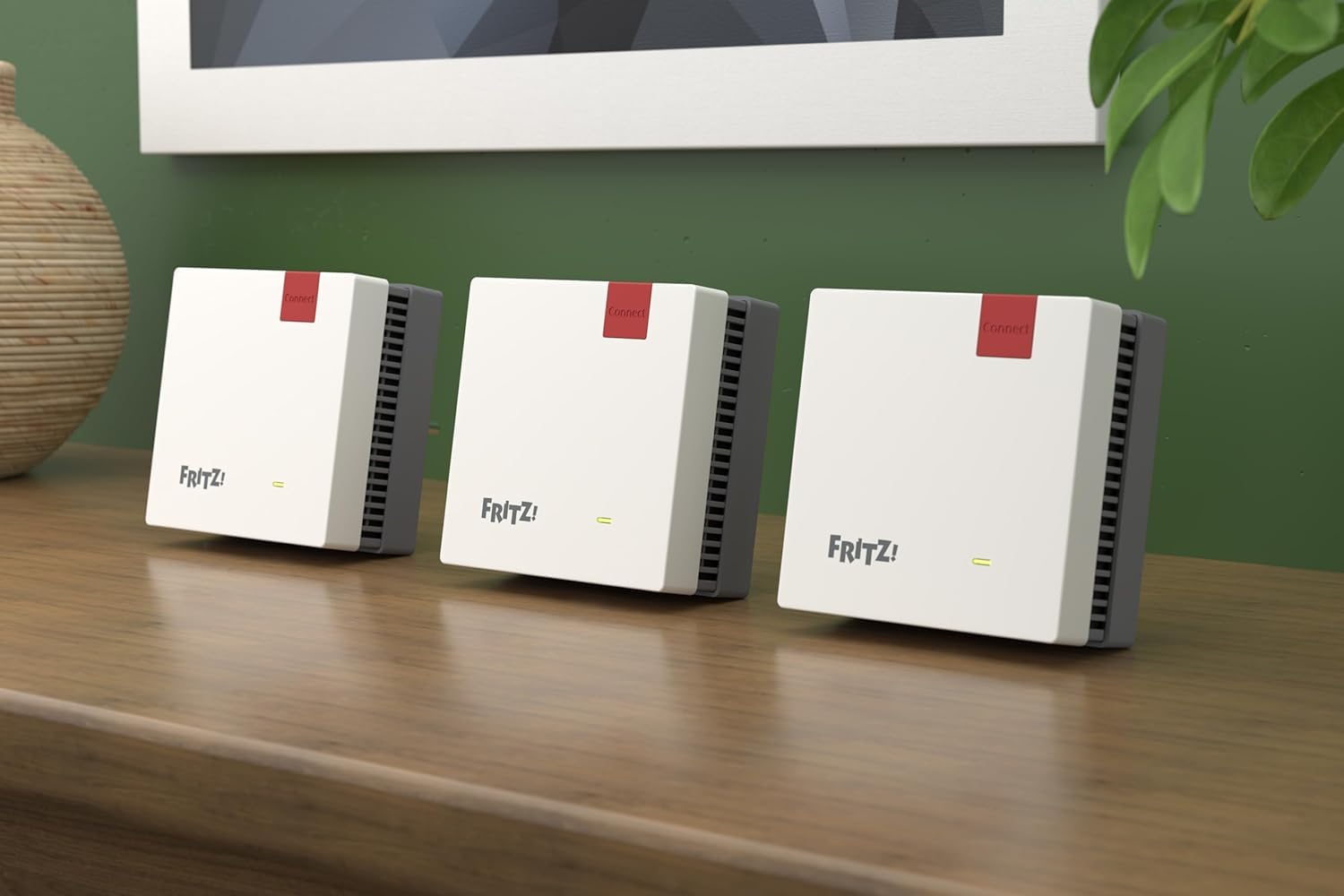 FRITZ! WiFi 7 Repeater Mesh Set 1700 3er-Set International bis 3600 MBit/s Mesh WLAN