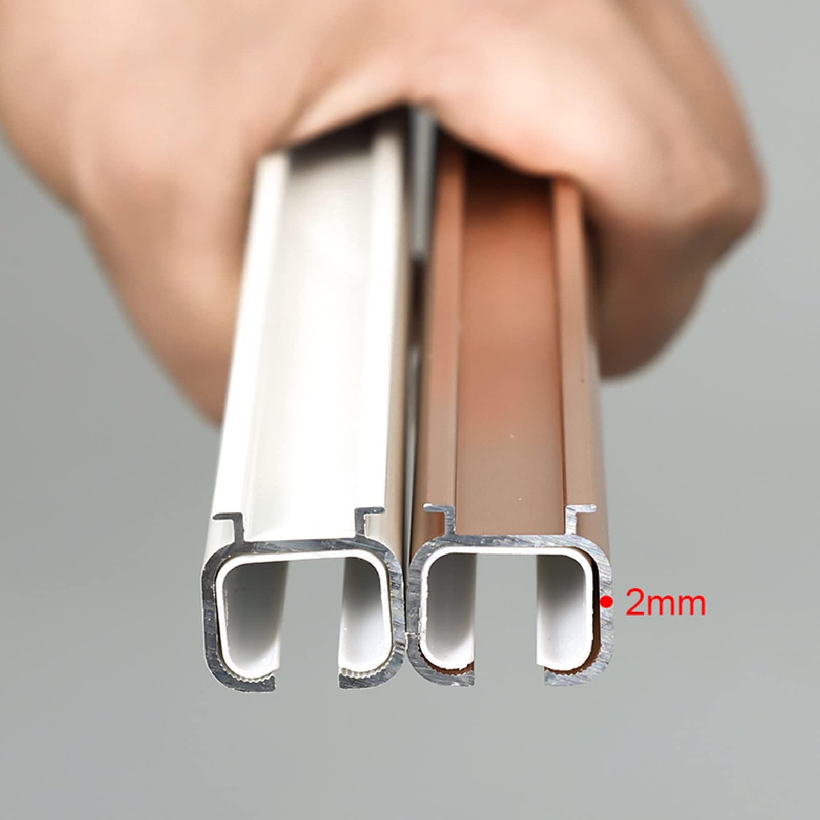 Aluminiowa szyna sufitowa o długości 6 m – wszechstronna szyna rozdzielająca pomieszczenia do zatoki i kampera, 5 m długości do montażu sufitowego lub ściennego, idealna do drzwi przesuwnych