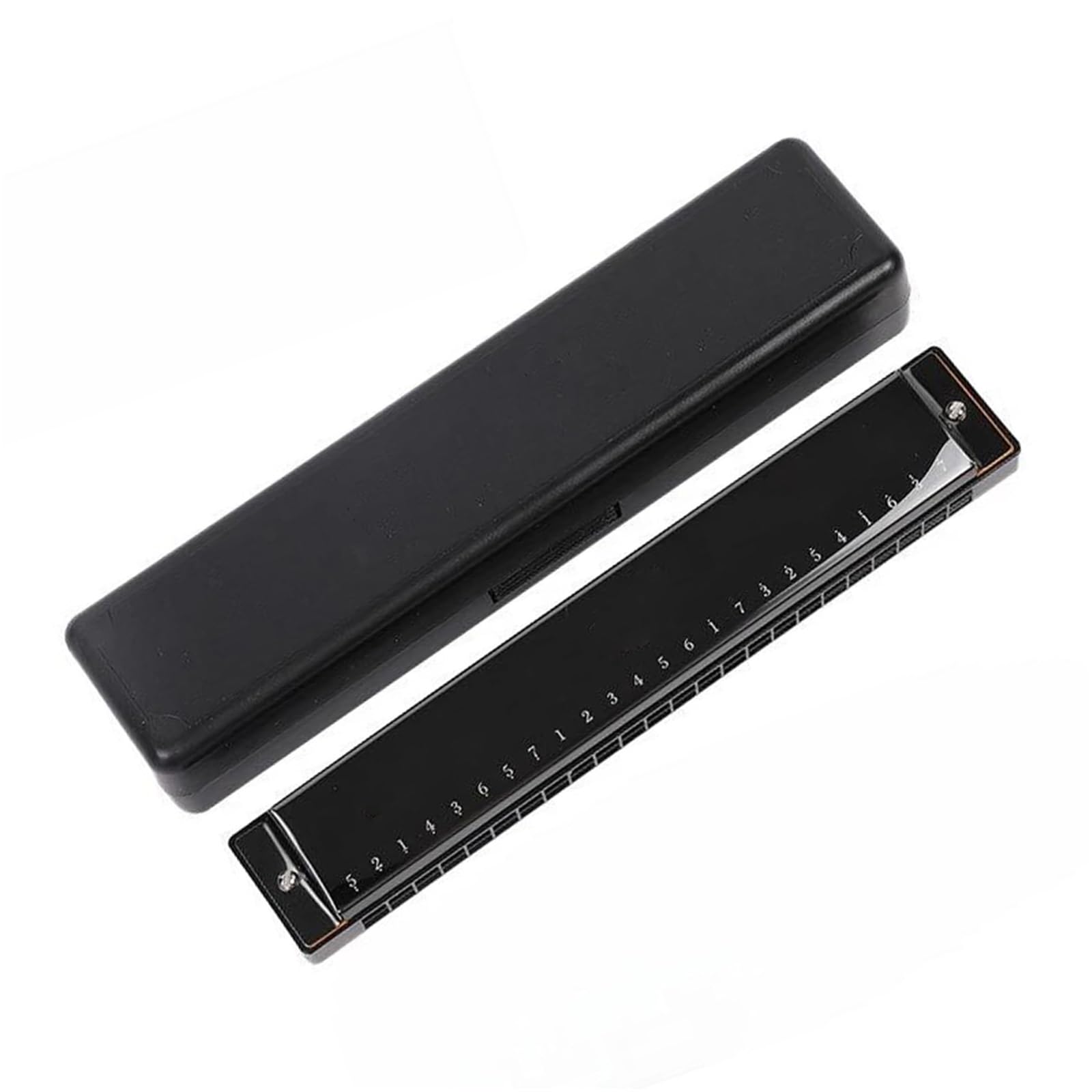 Mundharmonika Mundharmonika Mit 24 Löchern Polyphone In C-Tonart | Mundharmonika mit 24 Löchern, Einführung für Anfänger, Erwachsene, polyphone Mundharmonika in C-Tonart(Black)