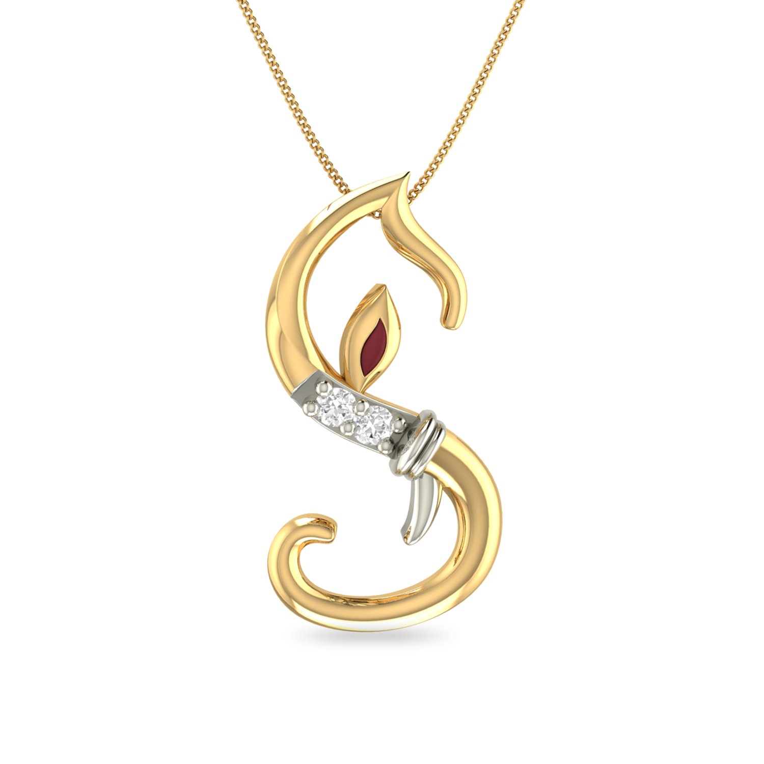 pc jeweller The Ganesha S 18KT Yellow Gold and Diamond Pendant for Women-picture-23