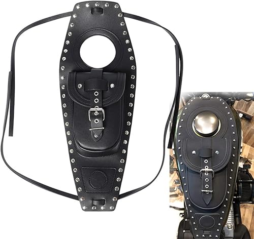 Miniatura 5 de Newsmarts DAMAI - Bolsa de depósito de combustible para motocicleta, bolsa central de cuero sintético para consola de salpicadero, bolsa remachable