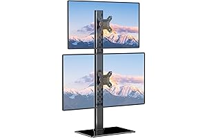 WALI Dual Vertical Monitor Stand: Enhanced Desk Setup for Optimal Productivity