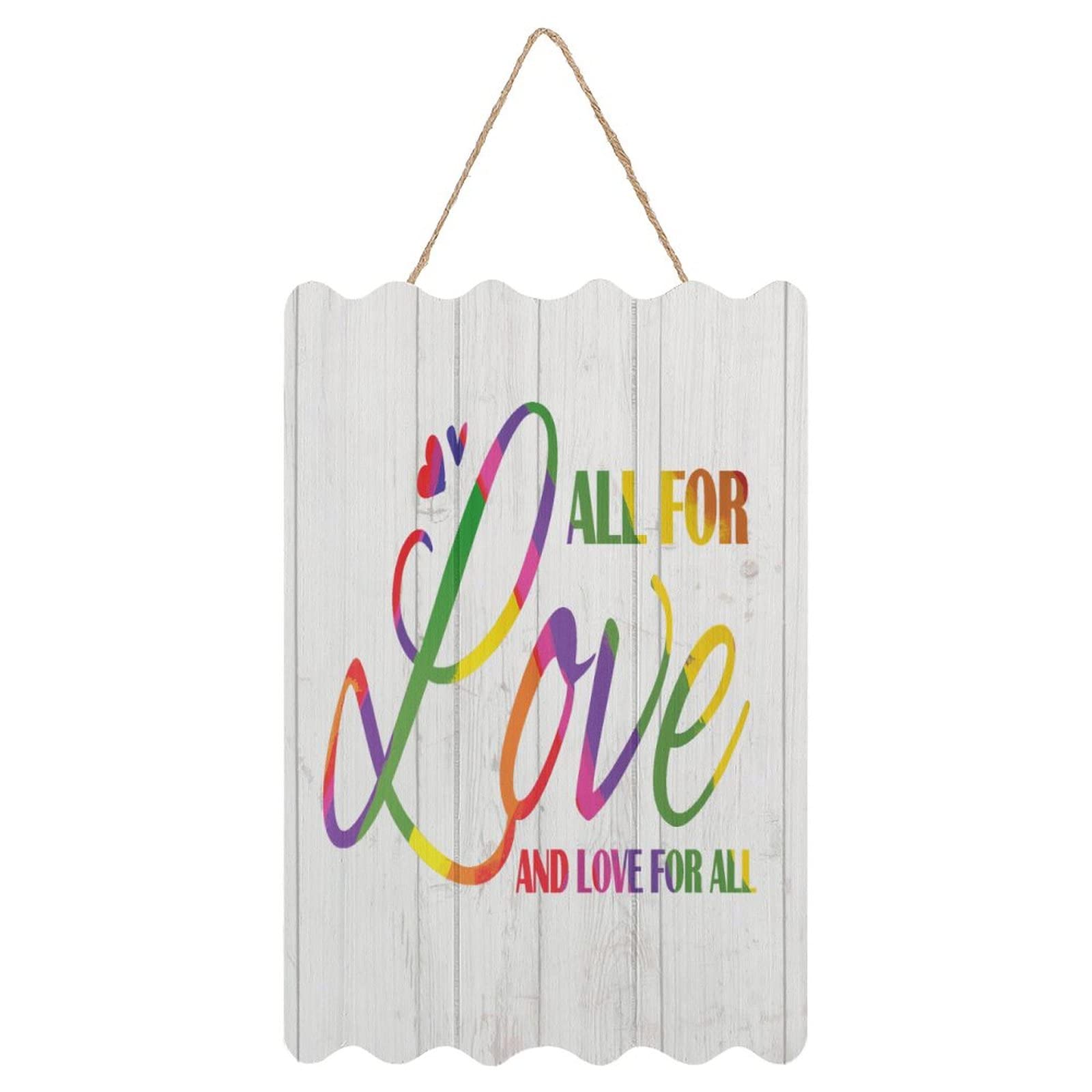 Targa da parete in legno con scritta in inglese Love Country Wall Art in legno, 15 x 25 cm, decorazione per la casa per uffici, porta d'ingresso
