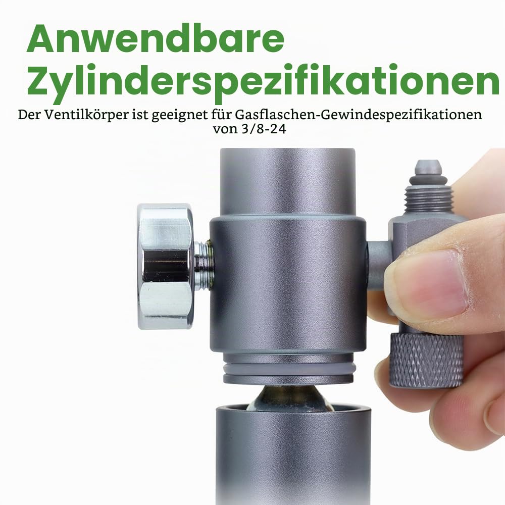 DONGKER Aquarium CO2 System, Tisch-/Wandmontage CO2-Regler und CO2-Blasenzähler mit Rückschlagventil Set mit 1m Luftschlauch, Kompatibel mit 3/8"-Gewindeanschlüssen für Nano-Aquarien