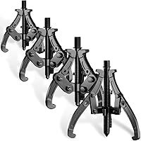 xiiw 3-8 Inch 3 Jaw Gear Puller Set with Reversible Jaws - 2/3 Jaw Pulley Bearing Puller Tool Kit, 1.1t-4.4t Capacity