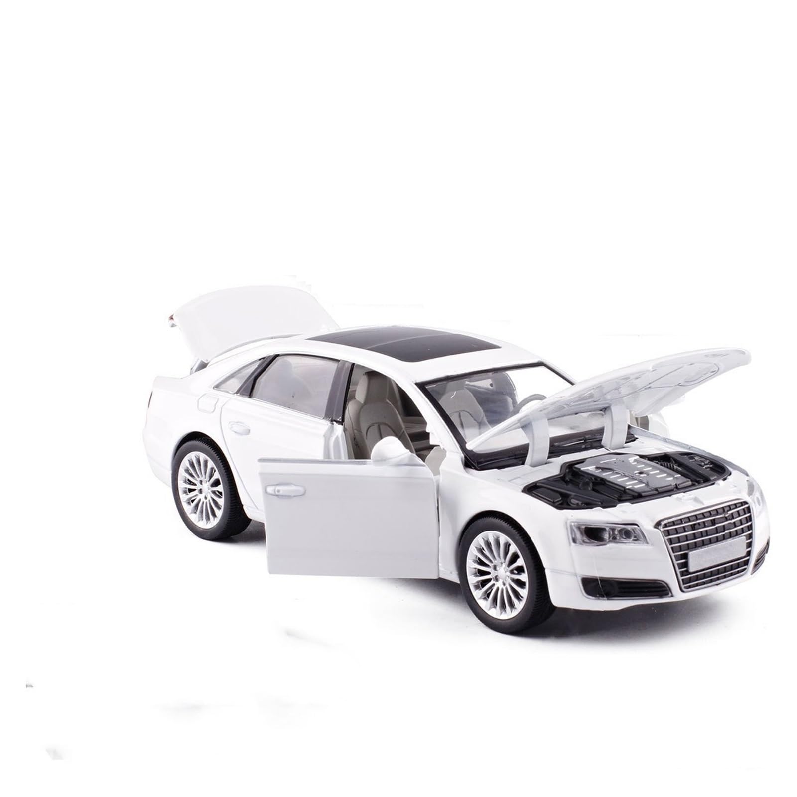 AUDSNI Die-Cast Diecast Car Model 1:32 For A8 Alloy Die Casting Model Car Ornaments(White)