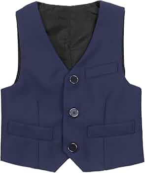 Gilet Panciotto Elegante Per Ragazzi - Abito Da Cerimonia, Battesimo O Matrimonio, Taglie 3-14 Anni