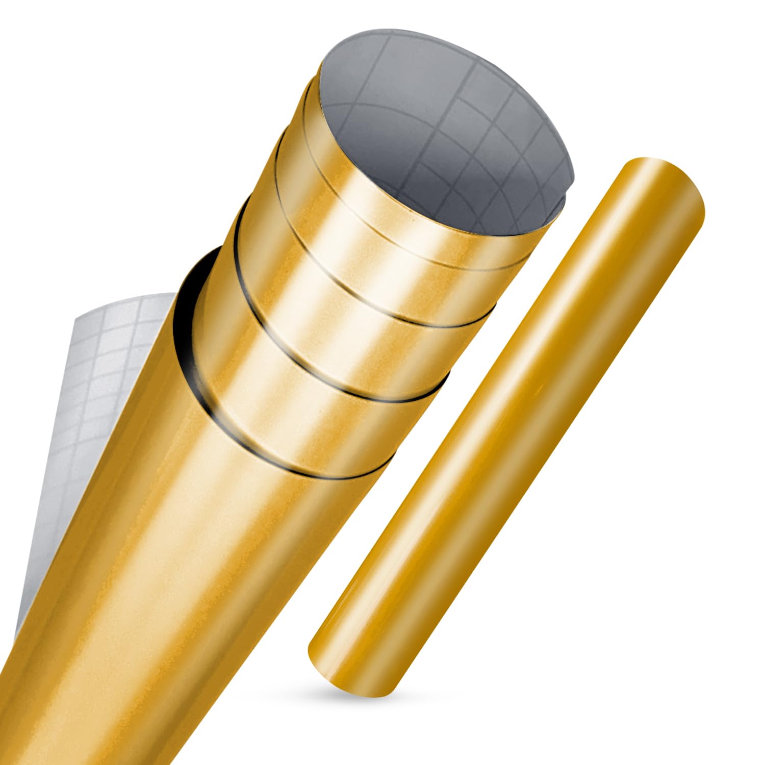 vgoltd Furniture Stickers Gloss Self Adhesive Vinyl Wrap Sticky Contact Paper Roll for Kitchen Countertop Cupboard Cabinets Wardrobe & Tabletops (Gold, 90 x 500 cm)