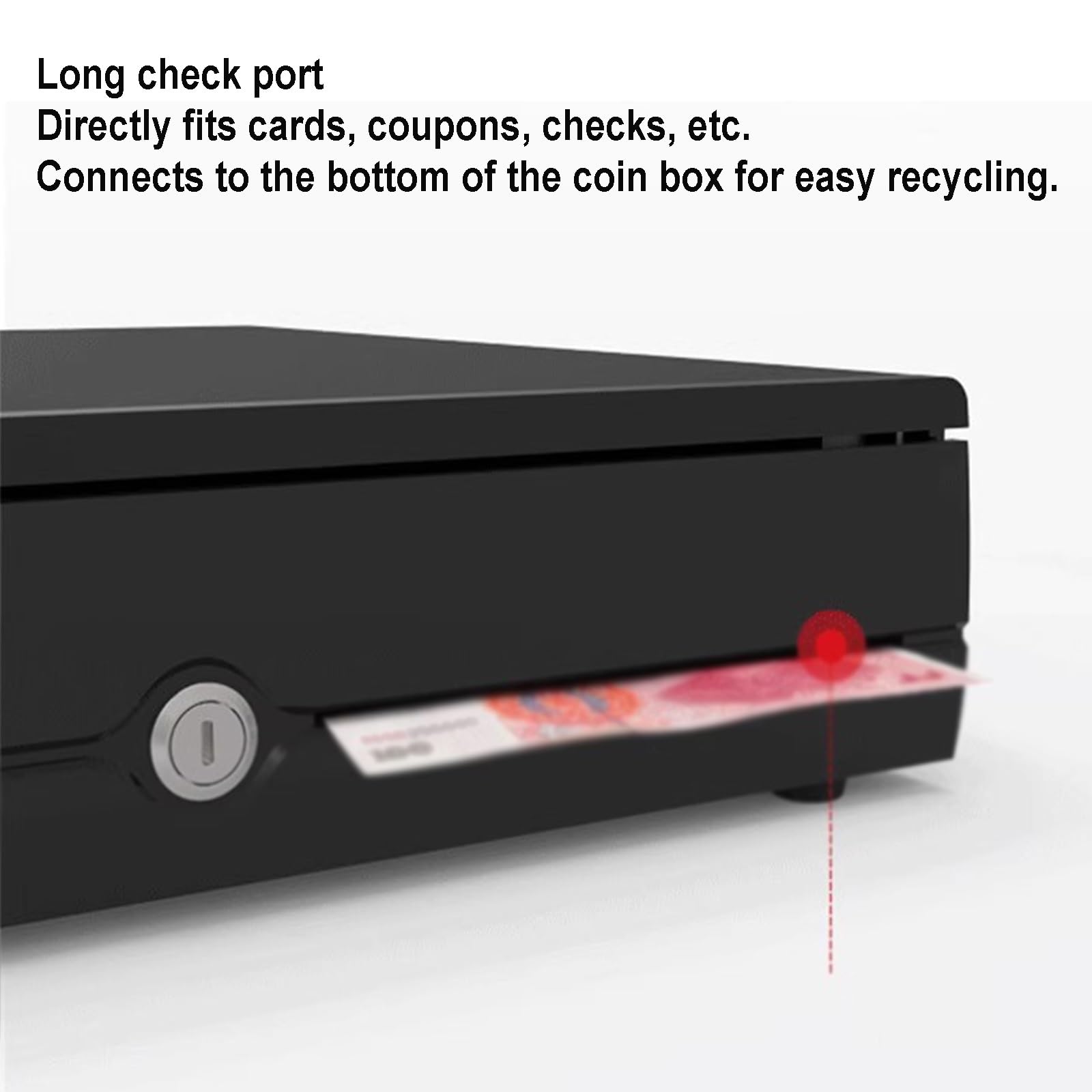 Caja registradora de supermercado, Cerradura de Llave del Panel táctil Frontal Acero Inoxidable cajón Efectivo Abierto Empuje Manual Resistente