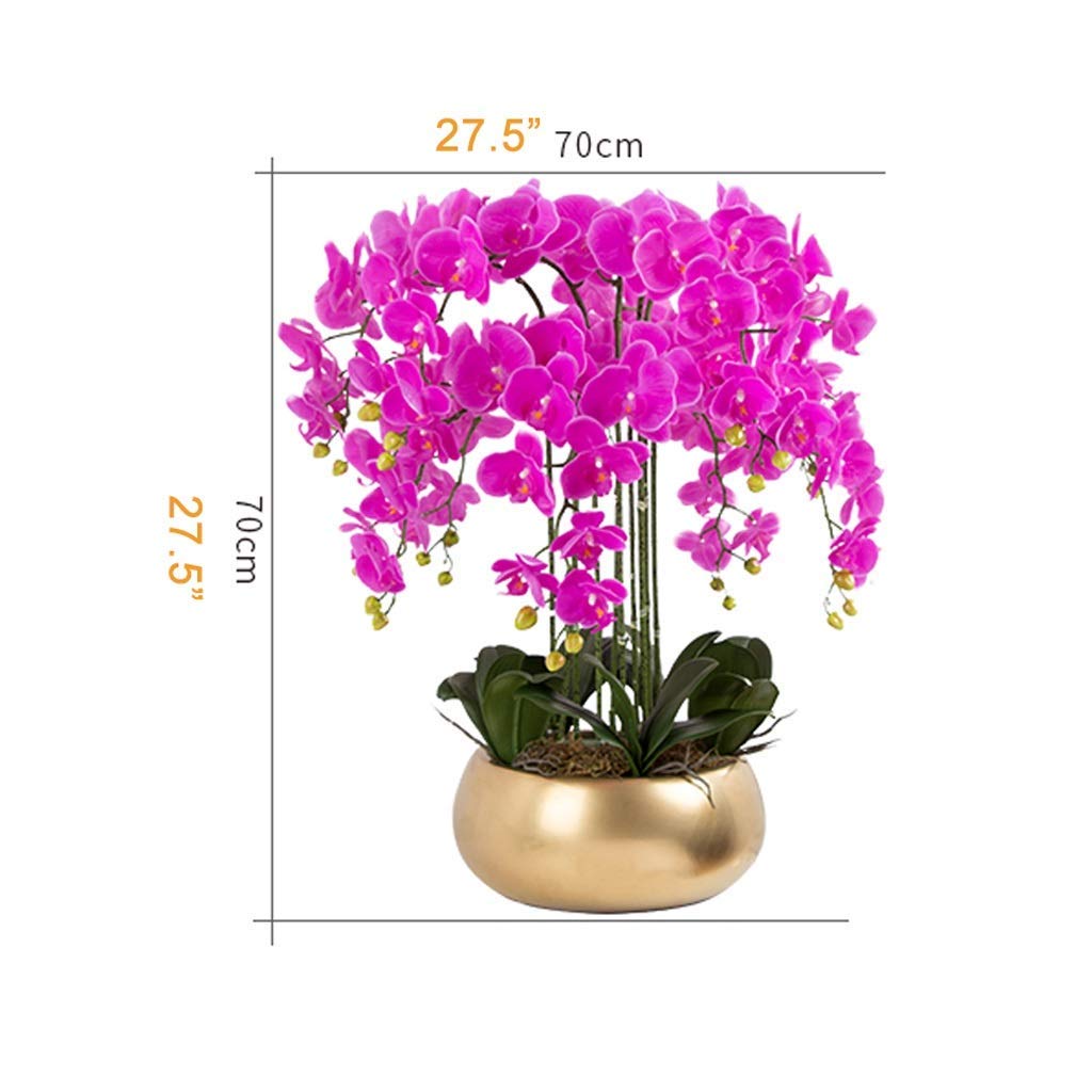 10 Rami Di Orchidea Con Farfalle Artificiali | Fiori Finti In Seta 70cm | Decorazione Per Matrimoni E Casa