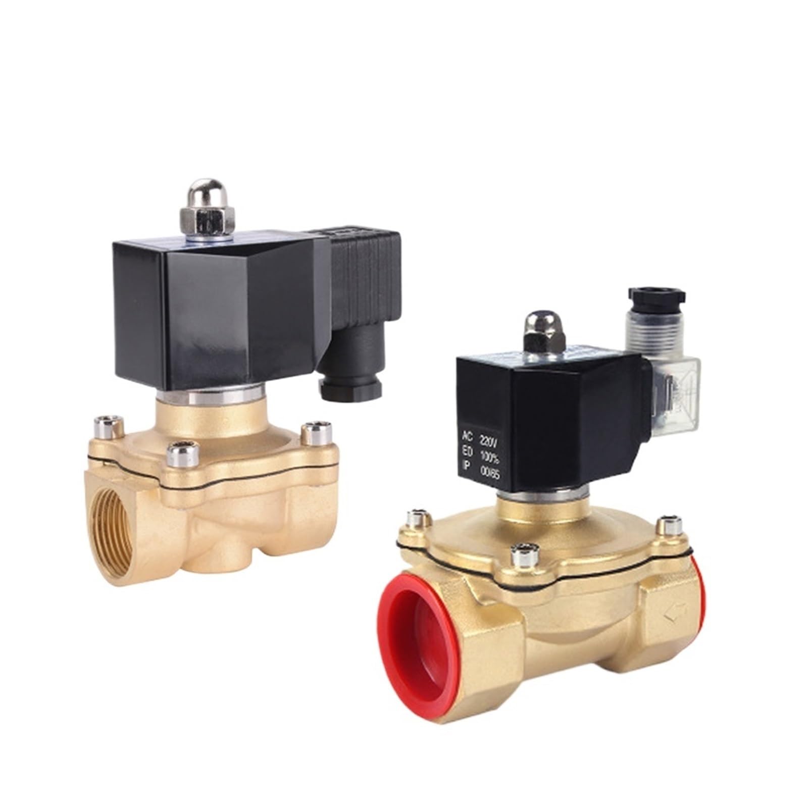 Électrovanne laiton DN32 1-1/4 pouce AC220V à fermeture normale pour réseaux d'eau et air