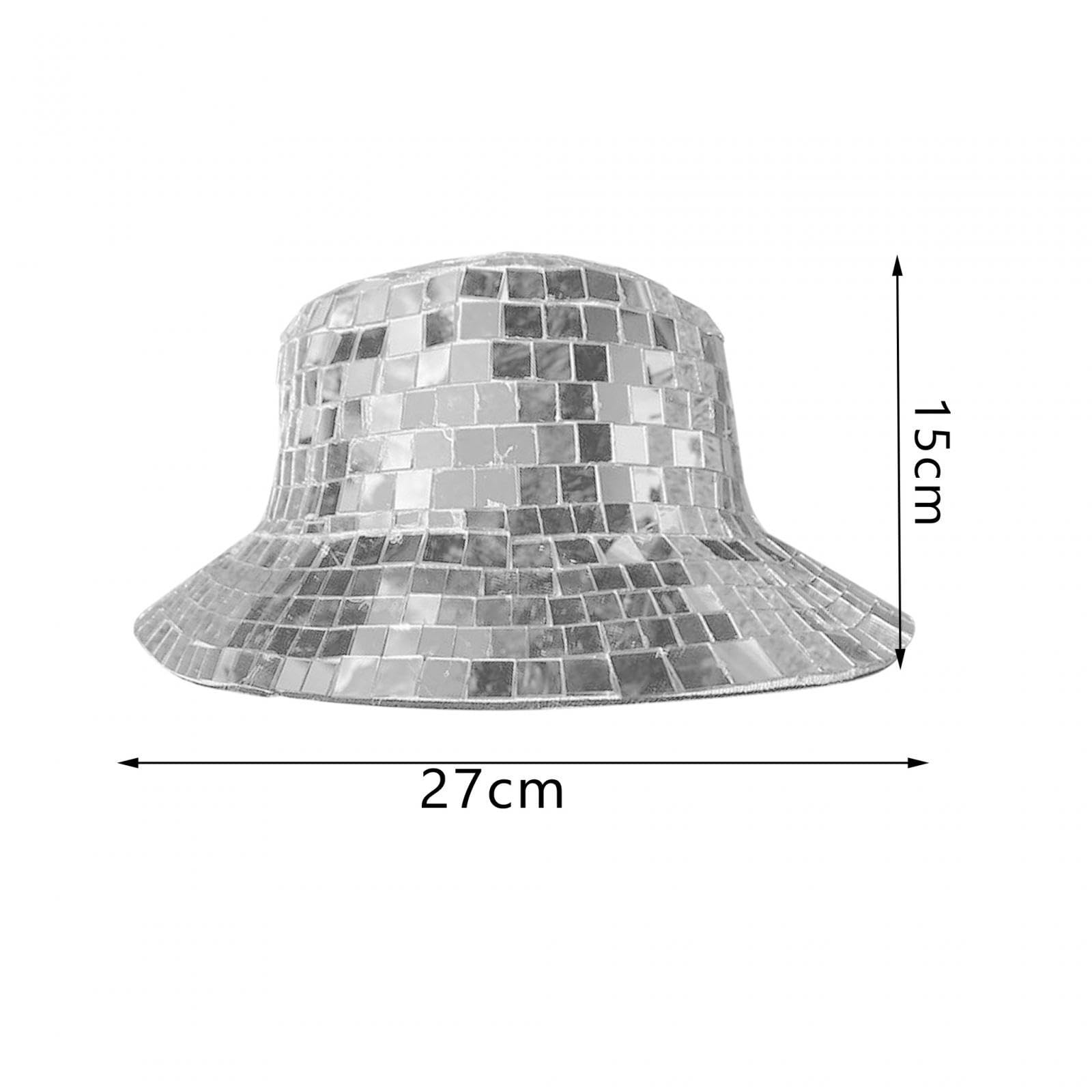 2 Cappelli Fedora Alla Moda con Paillettes a Specchio per Discoteche di Cosplay