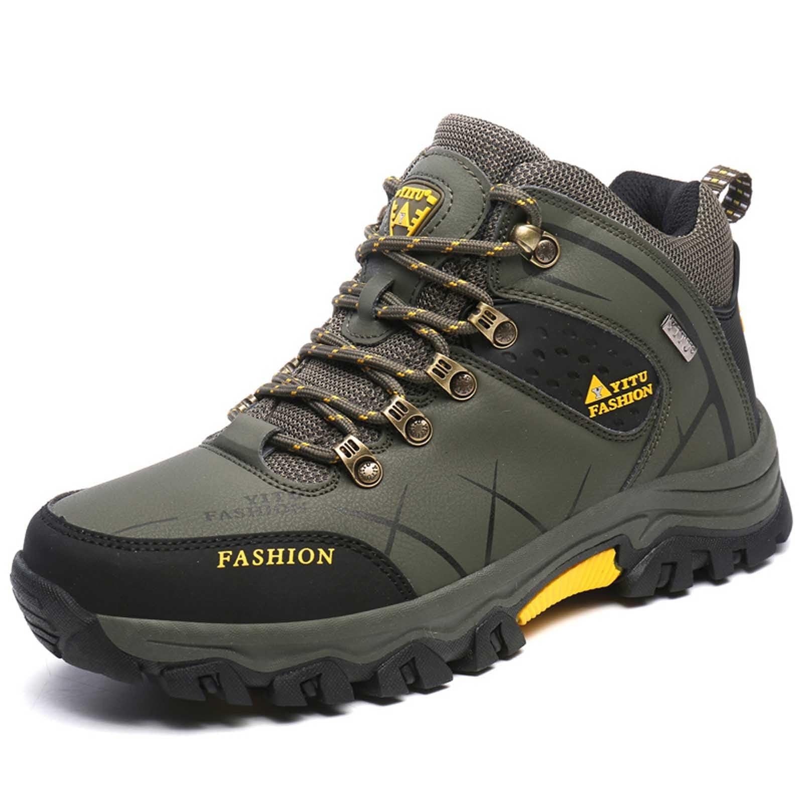Générique Bottes Randonnée Montantes Cuir Chaudes, Chaussures Extérieur Trekking – Modèle Durables Aventure Homme, Idéal pour Hiver Et Grand Froid