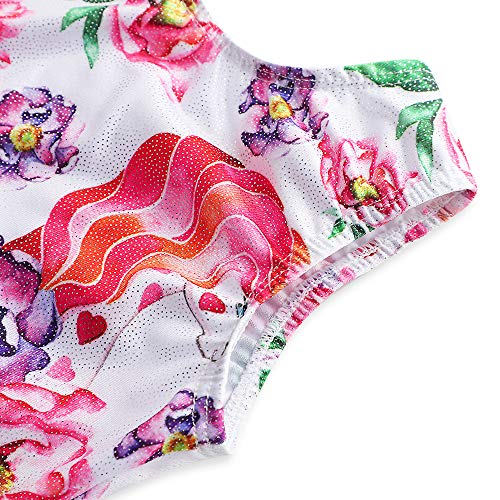 HOZIY Gymnastics Leotards for Girls Unicorn Pink Purple Sparkly Dancewear Activewear Quick Dry