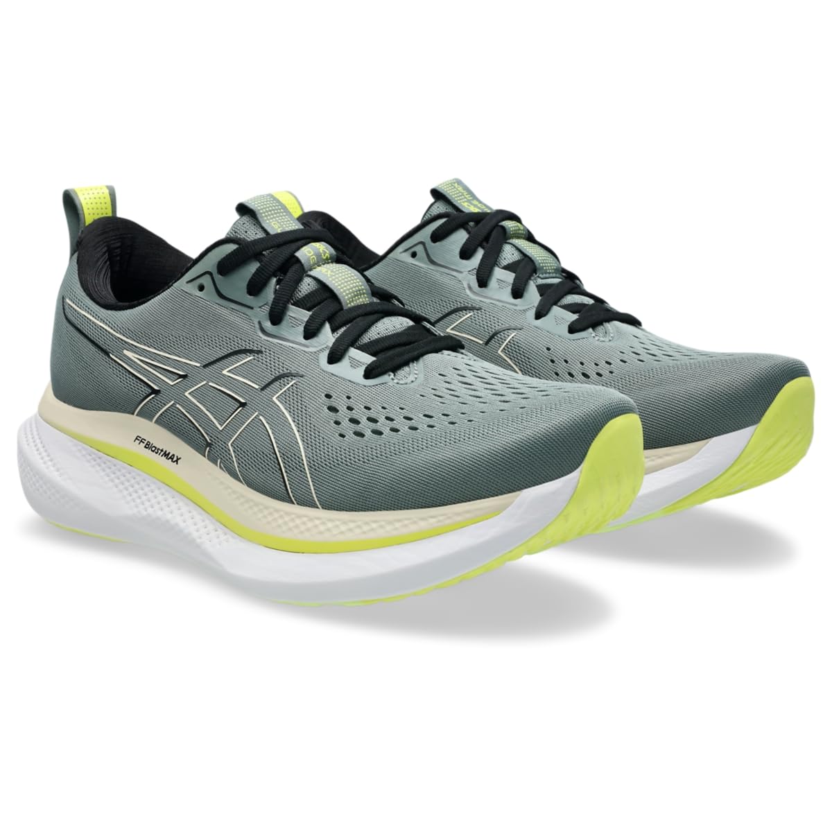 Asics GLIDERIDE MAX - Tenis de Correr para Hombre, Monument Blue/Vanilla
