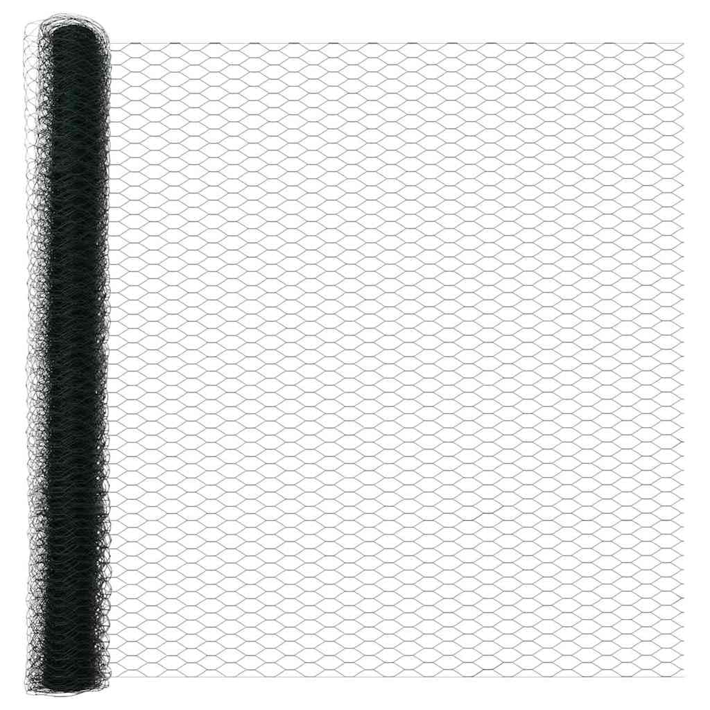 Recinzione esagonale verde, 1,6 x 50 m, in PVC, moderna recinzione esagonale per giardino e terrazza, resistente alle intemperie e versatile per una chiara delimitazione delle zone.
