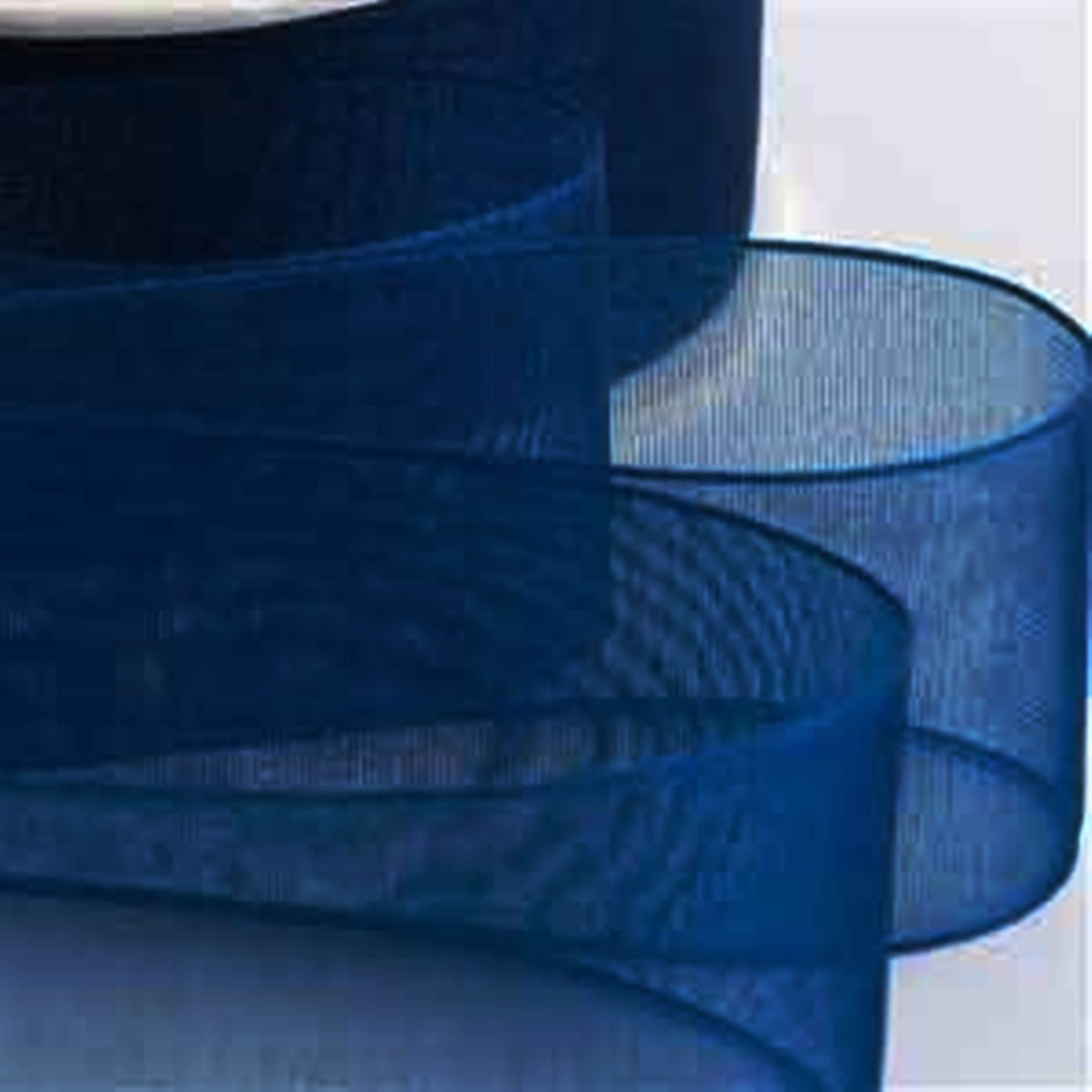 Gcs Navy Blue Organza Ribbon. Gift Wrap Ribbon, Ribbons For Gift Wrapping, Christmas Ribbon, Gift Wrapping Ribbon For Crafting, Wedding Party Decor Buy 3 S & Get 4Th Free (12Mm, )