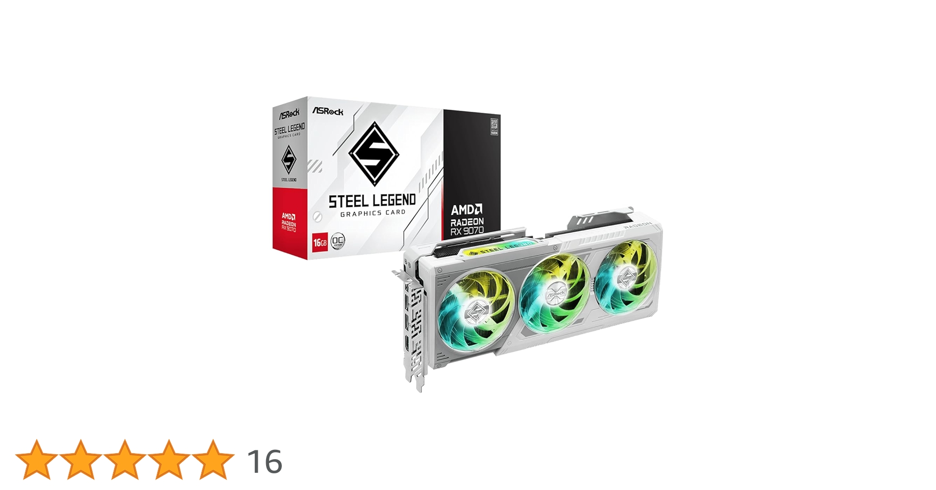 ASRock RX9070 SL 16GO Steel legend ホワイト Amazon.com: ASRock Graphics Board Steel Legend RX 9070 XT 16G AMD