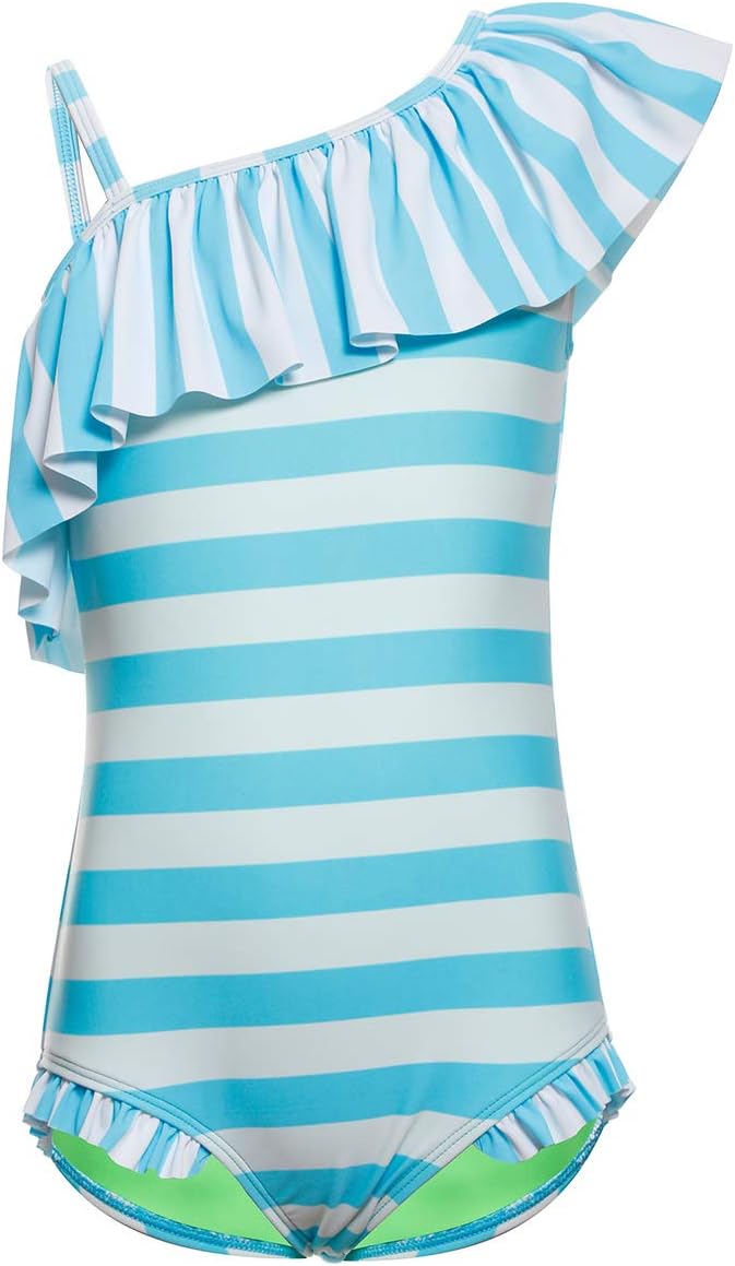 iDrawl Girls Kids Unicorn One Piece Swimsuit Kids Cute Colorful Swimming Costume Bathing Suit Age 4-14 Years