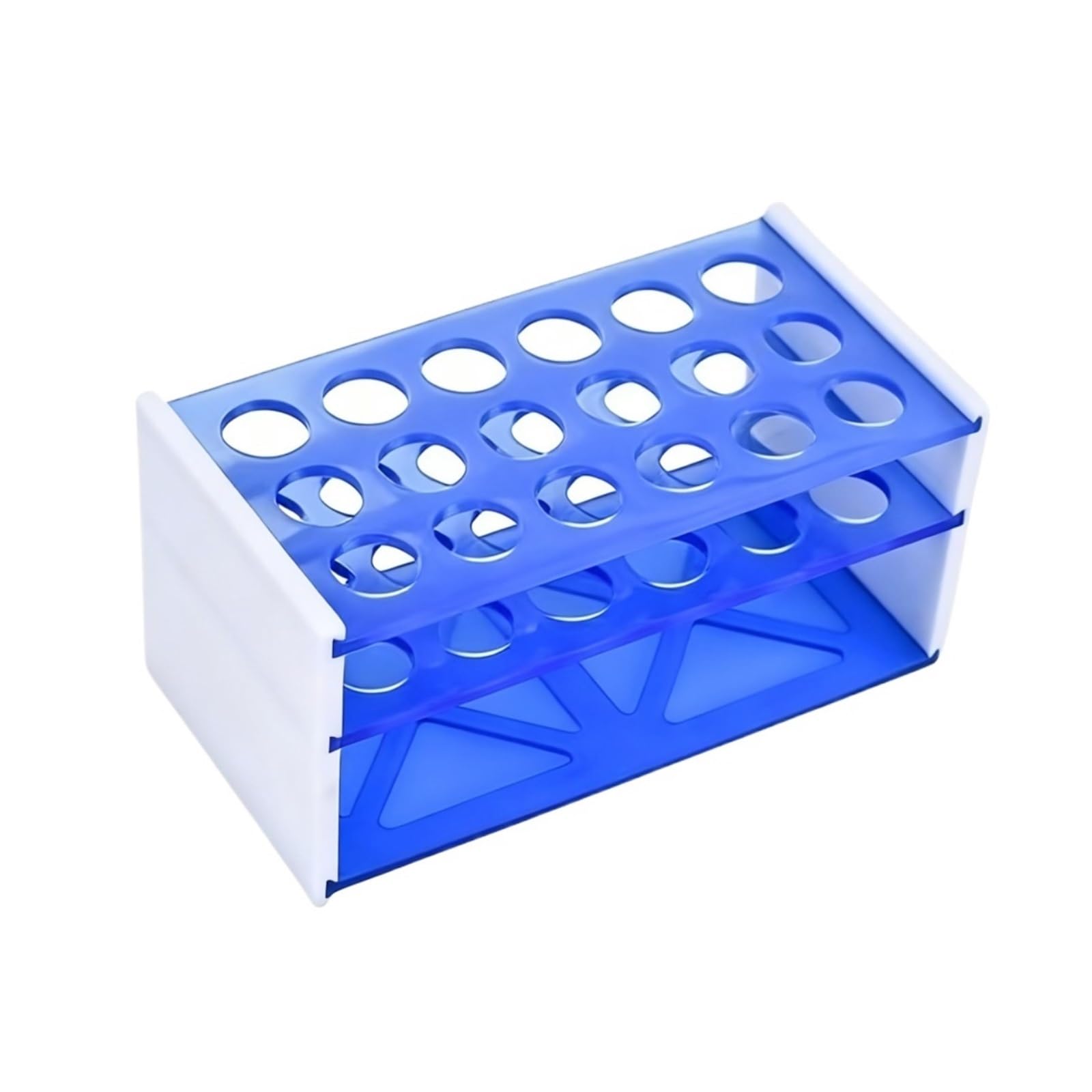 Bszcxbvmp Blu Clear Test Tube Rack For Laboratory, Test Tube Rack E Multiple Sizes For Laboratory Classroom(15.5X7.9x7.4)
