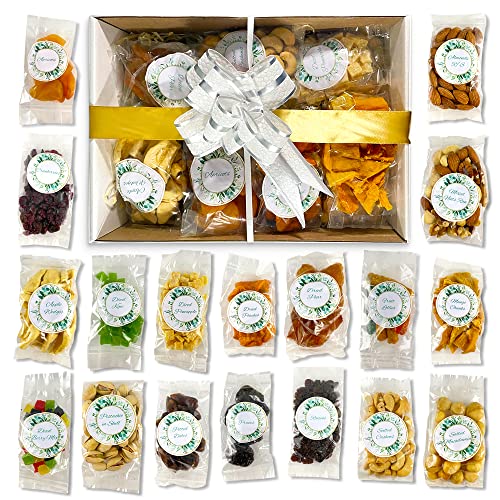 Dried Fruits And Nuts Gift Basket. 18 Assortments For Dried Fruits And Nuts Gift Box. Imported Direct From South Africa. Fresh And Individually Sealed // Happy Tucker #TOP3