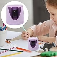 Vista 6 de STOBOK Sacapuntas eléctrico, sacapuntas automático, sacapuntas multifuncionales, lápices pequeños, herramienta de afilado para niños, papelería