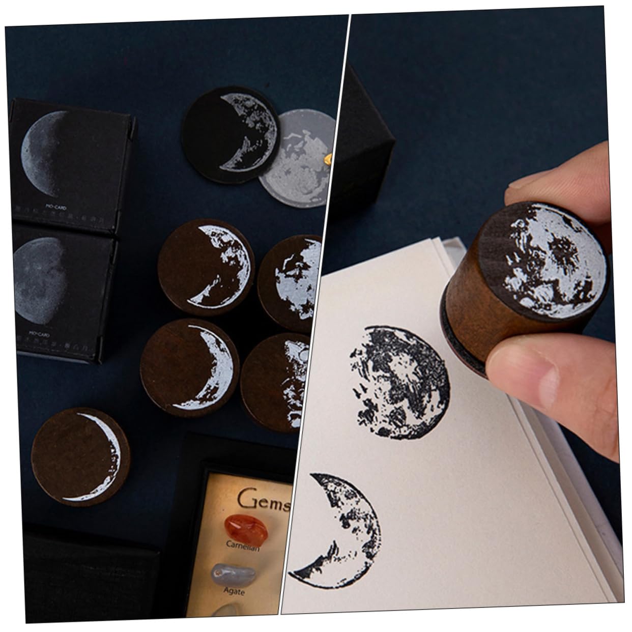 20stücke Teiliges Holzstempel Für Scrapbooking Und Journaling Zufälliger Retro-stil Langlebig Und Tragbar Für Kreative Karten Und Tagebuchgestaltung