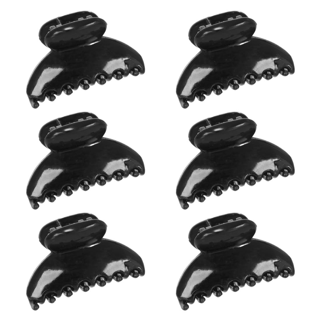 LYQNIHOB Pinzas antideslizantes para pelo, 6 piezas de mini clips pequeños de plástico negro, accesorios para cabello de mujeres y niñas, horquillas de pelo de tamaño reducido con agarre firme,