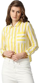 Pepe Jeans Women's Cotton Regular Fit Shirt Price In India
